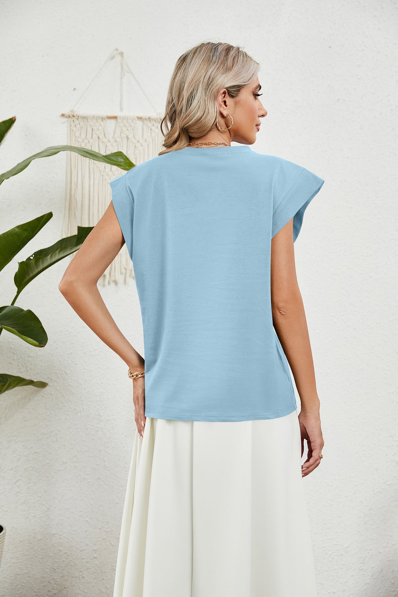 Camiseta Tally Cotton Modal - Salvia del desierto