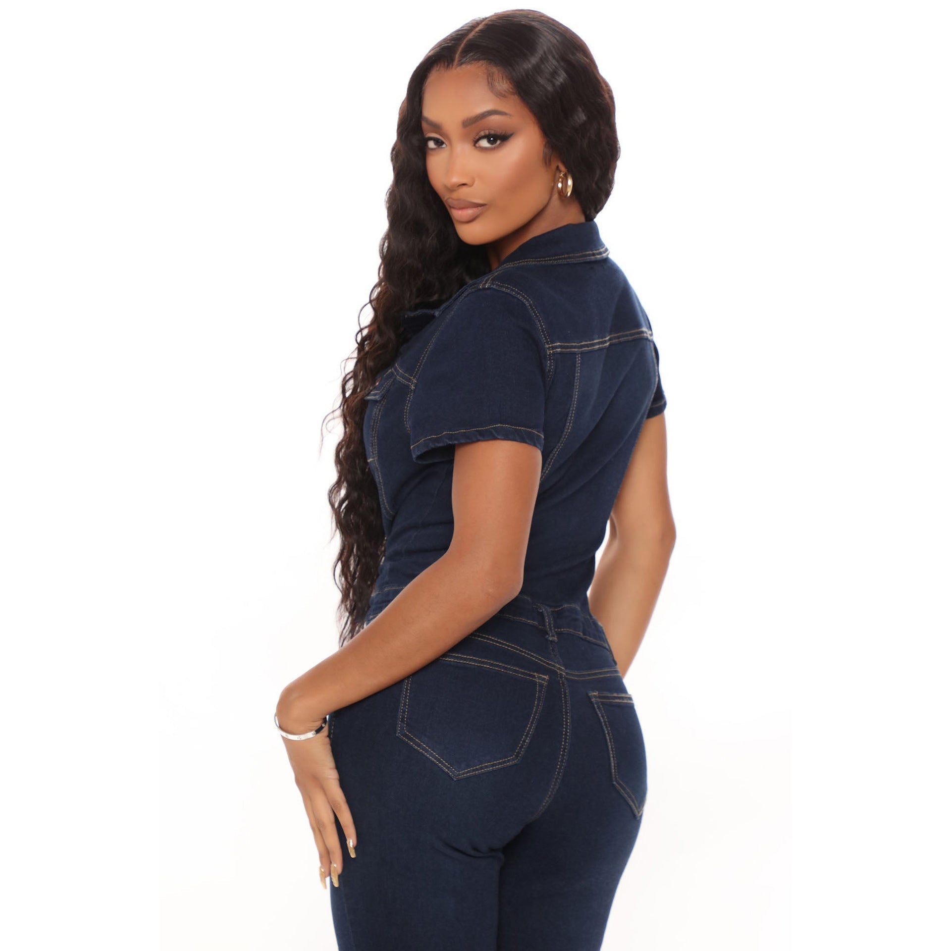 Jeans-Jumpsuit mit Taschen – ENDGÜLTIGER VERKAUF