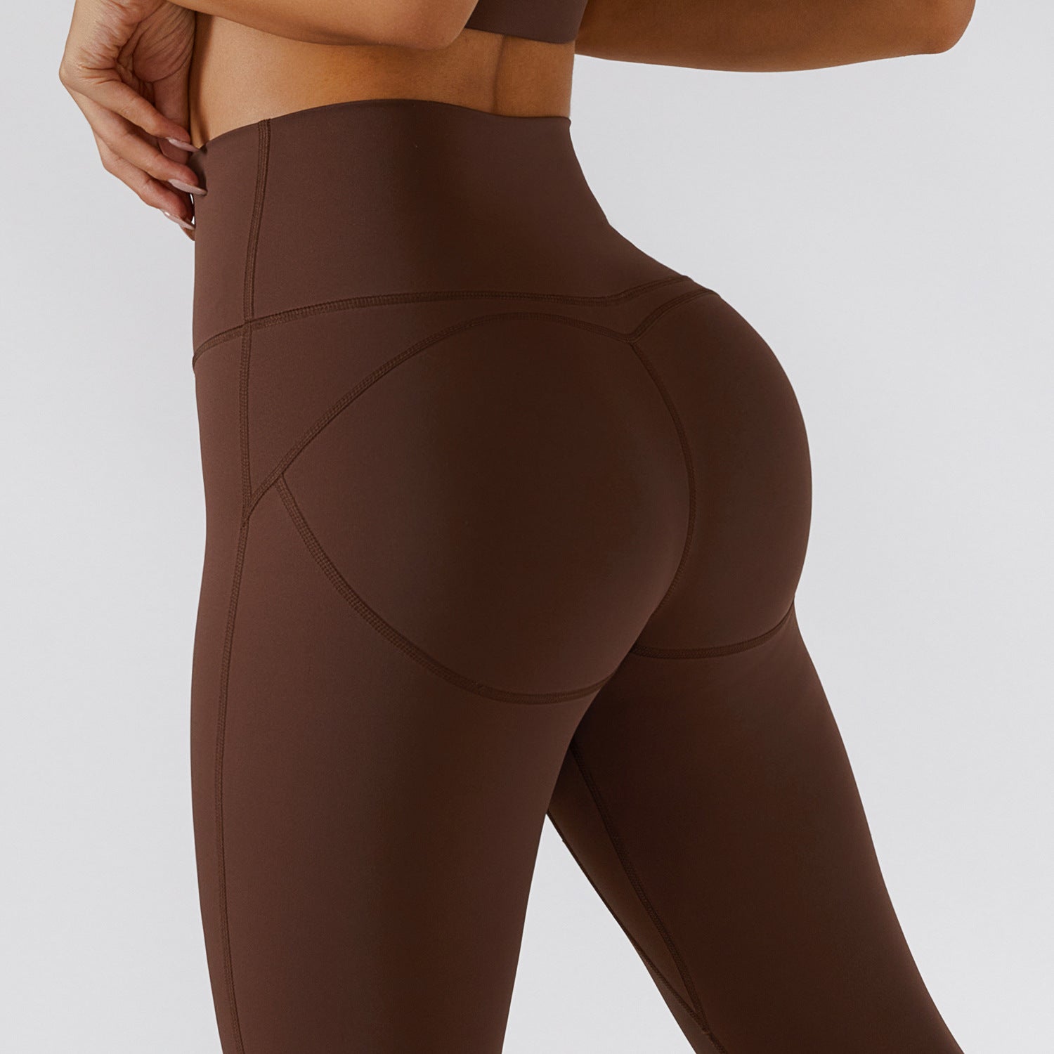 Empowerment Leggings mit Reißverschluss vorne und hoher Taille