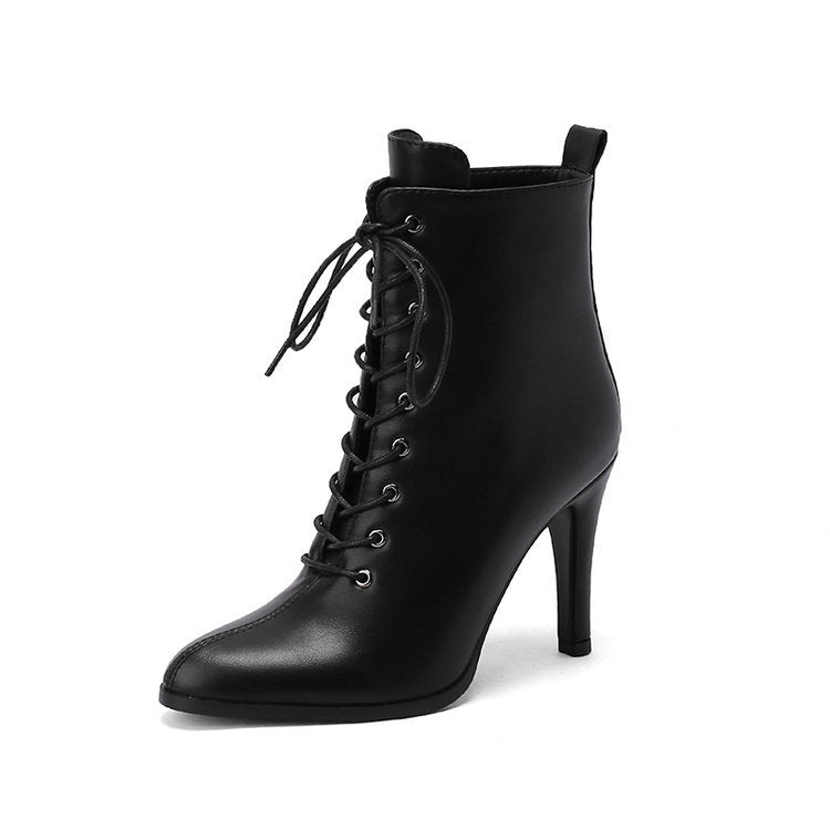 Botines con cordones de ante sintético esenciales