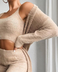Winterful Life Strickhose mit Kordelzug - Hafer
