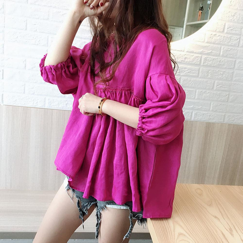 Tabitha Satin-Babydoll-Bluse - Elfenbein