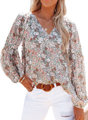 Blusa con volantes y estampado "Symbolize Love"