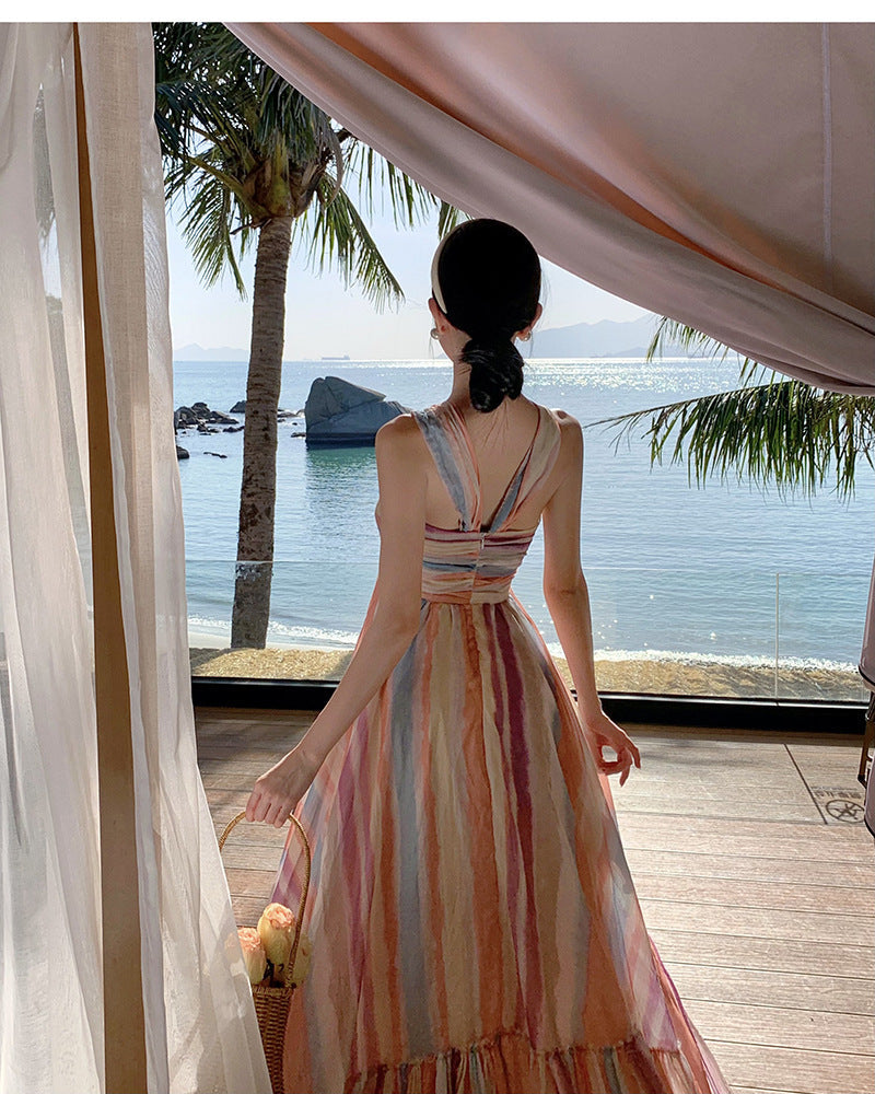 Angel Island – Gestreiftes Maxikleid
