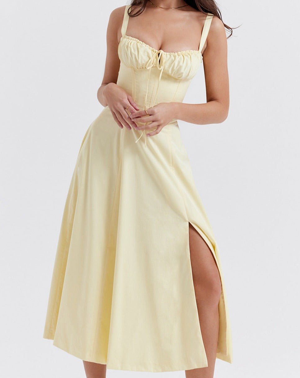 Vestido midi con corsé Mzya 