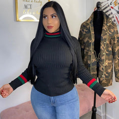 Brighton Cotton Blend Contrast Sweater Ins Street