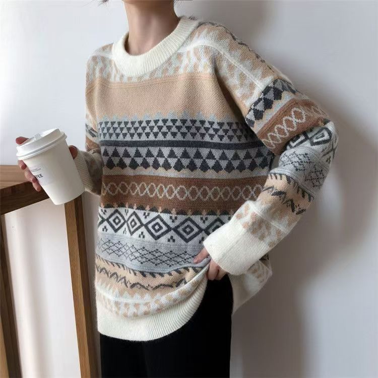Pullover mit Oma-Muster aus den 80ern