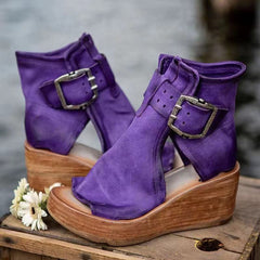 Vintage Fischmaul-Sandalen