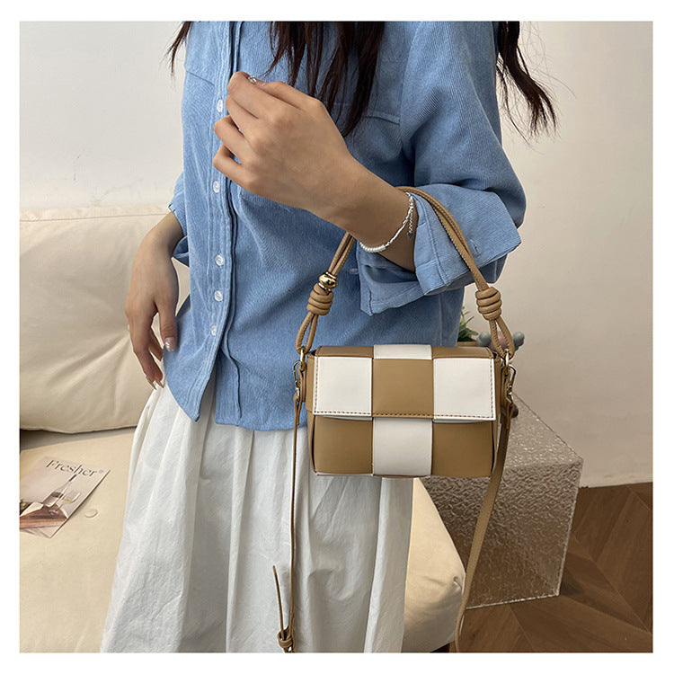 Damen Schultertasche in Kontrastfarbe