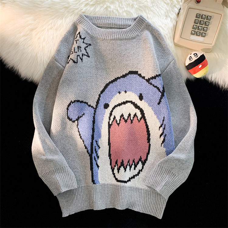 Pullover mit Hai-Klatschmuster