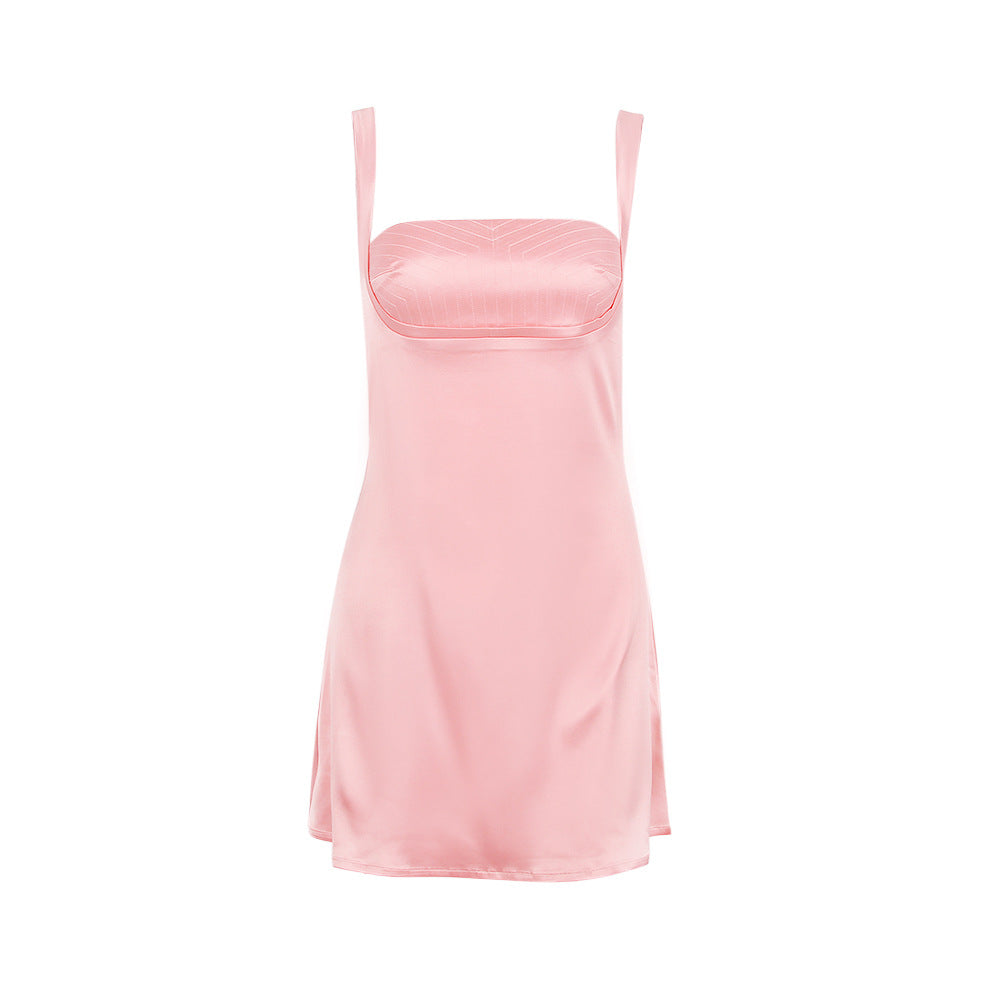 VESTIDO VINTAGE CREMA MINI - Rosa