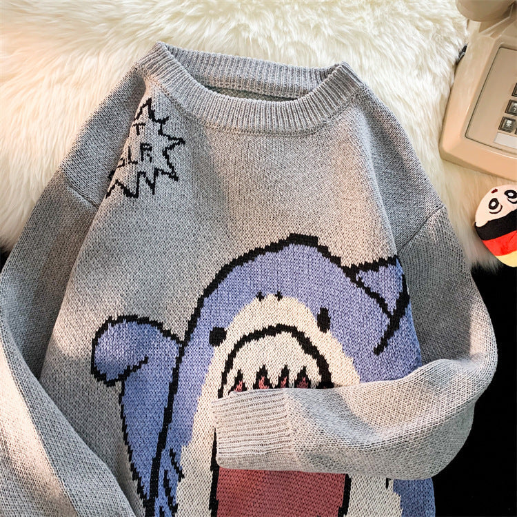 Pullover mit Hai-Klatschmuster