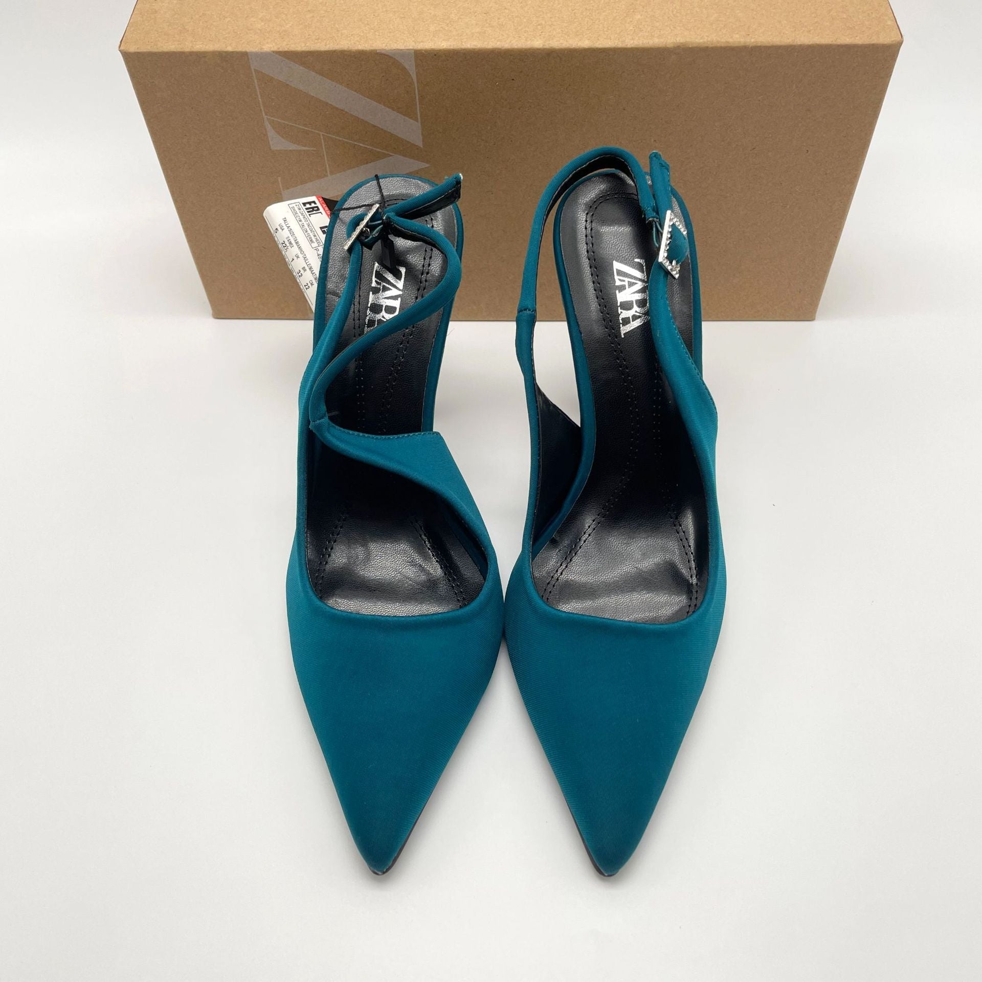 Faiga Slingback Heels mit Perlen Blau