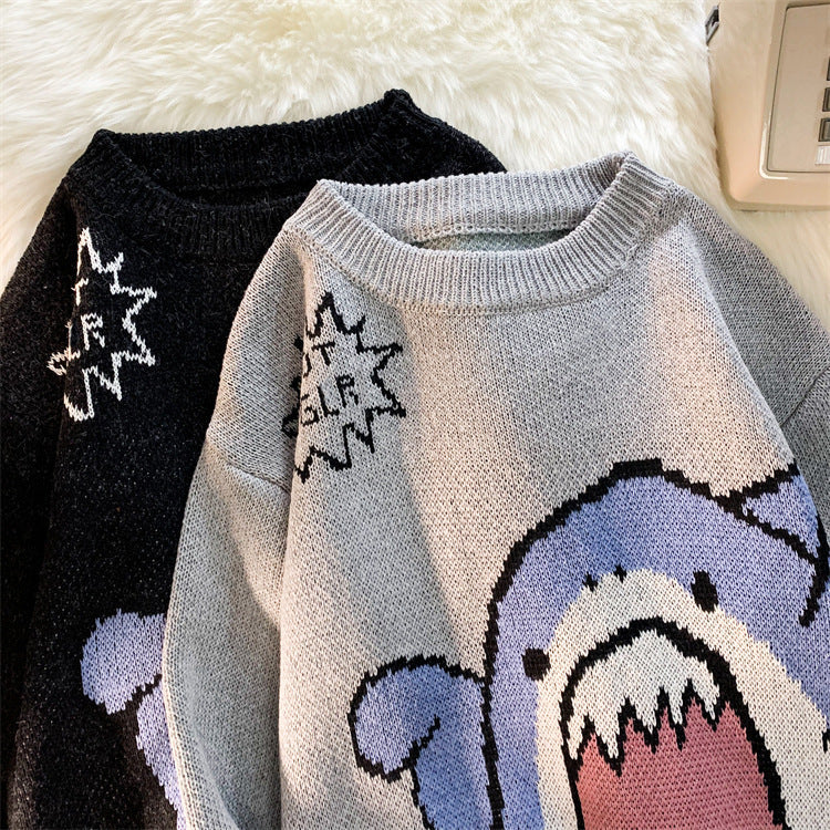 Pullover mit Hai-Klatschmuster