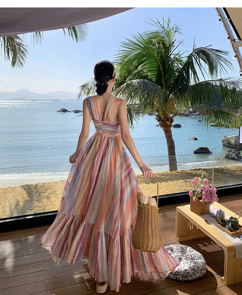Angel Island – Gestreiftes Maxikleid