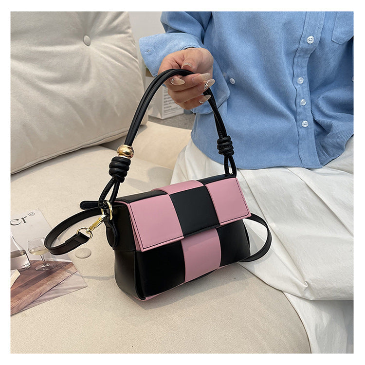 Damen Schultertasche in Kontrastfarbe