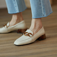 Ada Echtleder-Loafer mit Kette