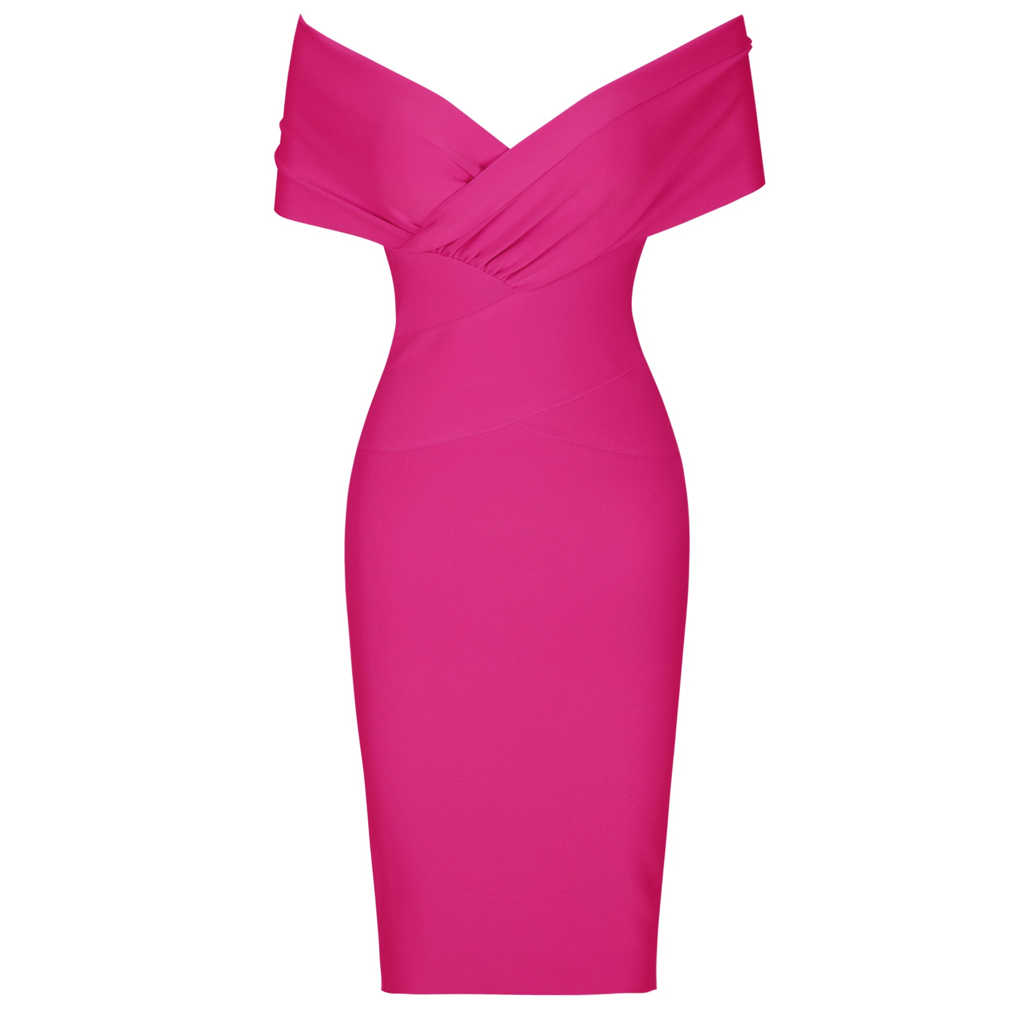 Off Shoulder Short Sleeve Elegant Bandage Dress