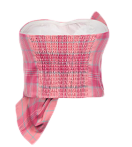 Tube-Top mit kontrastierender, verdrehter Vorderseite