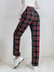 Plaid Tapered Sweatpants Sai Feel