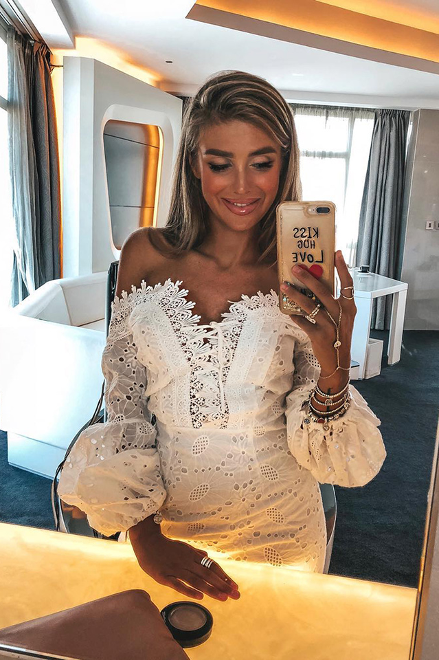 Sexy schulterfreies, kurzes Minikleid