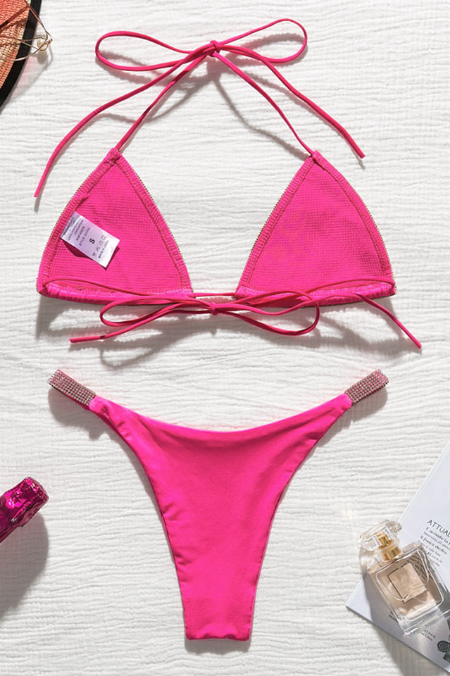 Bandage Strass Bikini Set