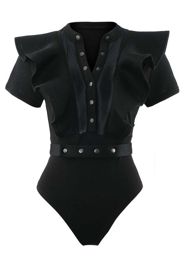 Gothic Sissy Party Rüschen Bodysuit