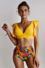 Push-Up-Badeanzug mit hoher Taille