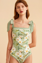 Wendbarer Badeanzug mit Schulterschnürung