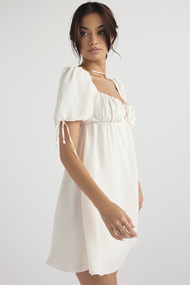 Minikleid aus Georgette mit Prinzessinnen-Print
