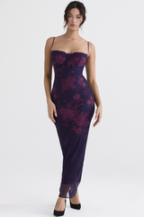 Vestido floral morado Aiza