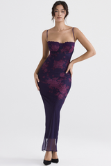 Vestido floral morado Aiza