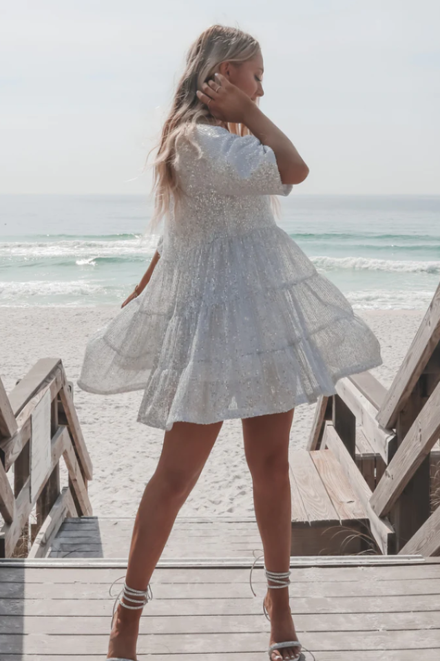 My Queen – Pailletten-Babydoll-Kleid