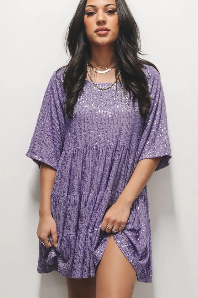 My Queen – Pailletten-Babydoll-Kleid