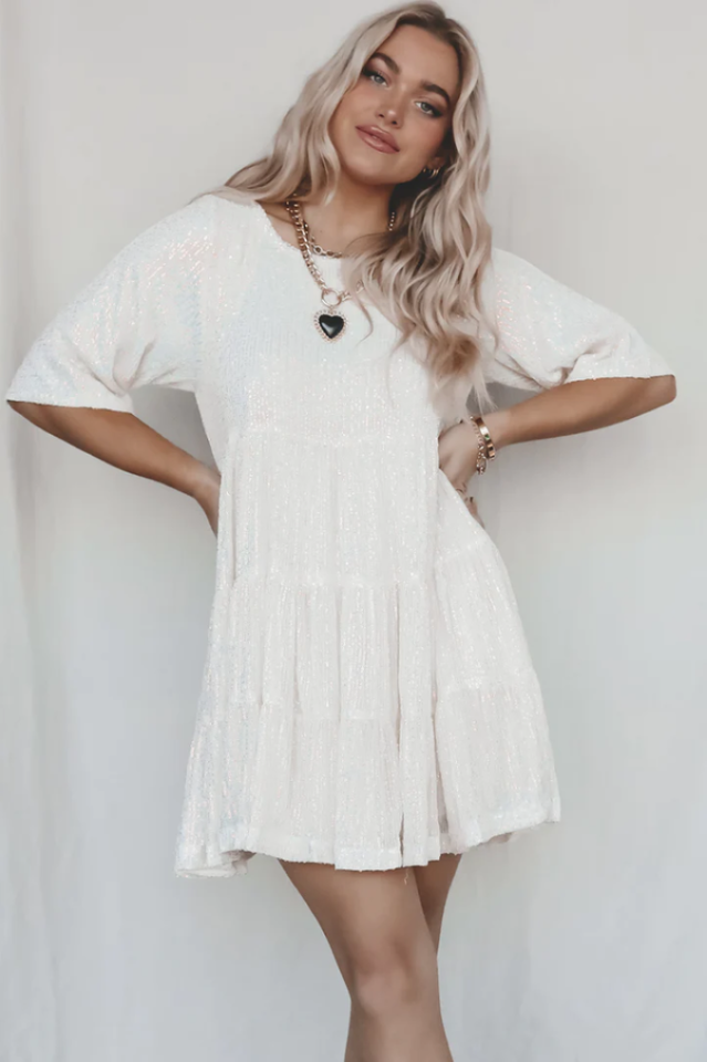 My Queen – Pailletten-Babydoll-Kleid