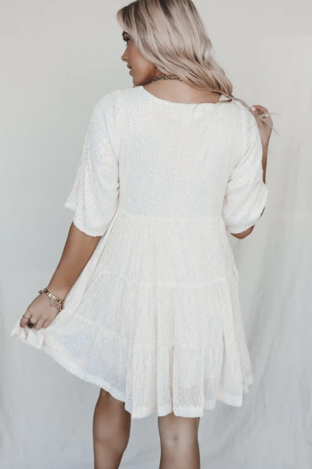 My Queen – Pailletten-Babydoll-Kleid