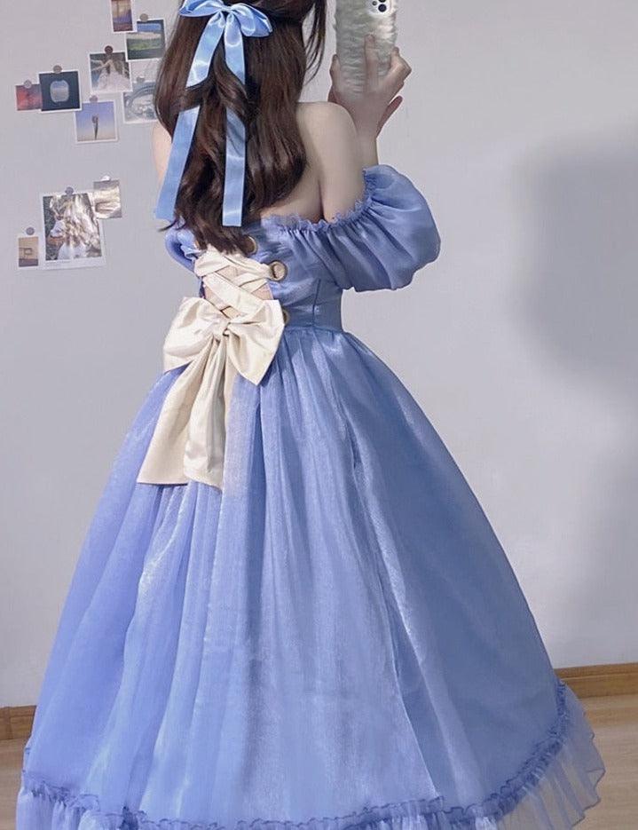 Vestido largo de princesa de la cabaña de hadas