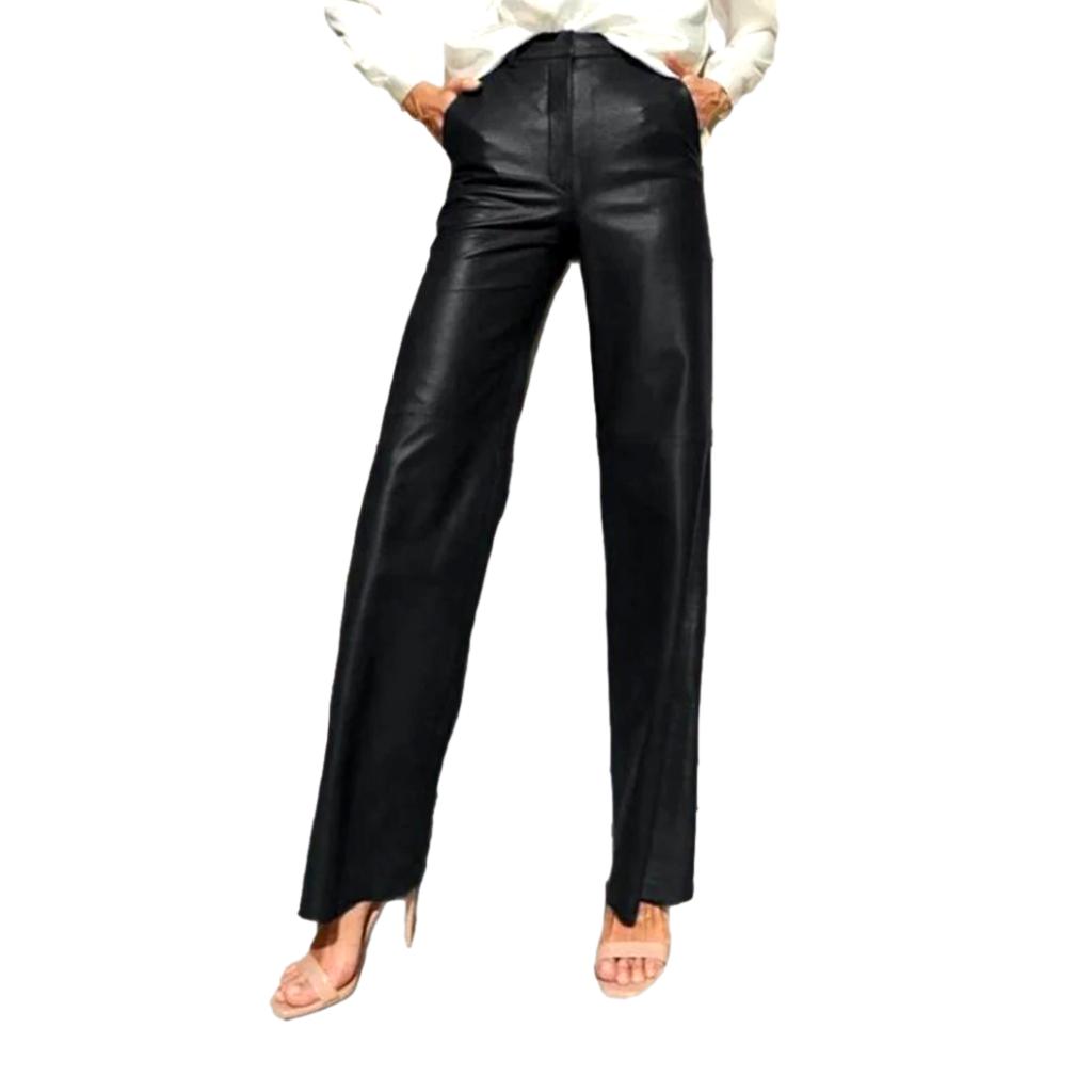 Weite Wachsjeanshose für Damen