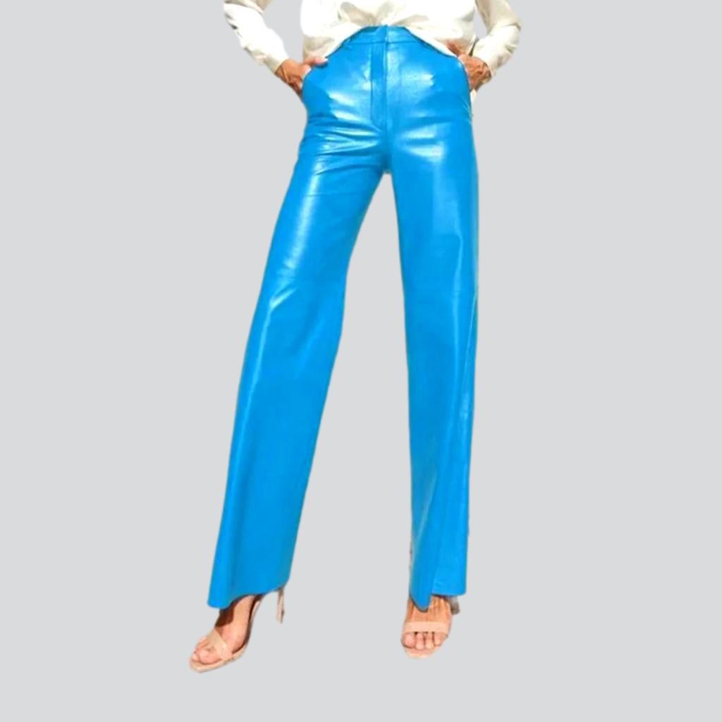Weite Wachsjeanshose für Damen