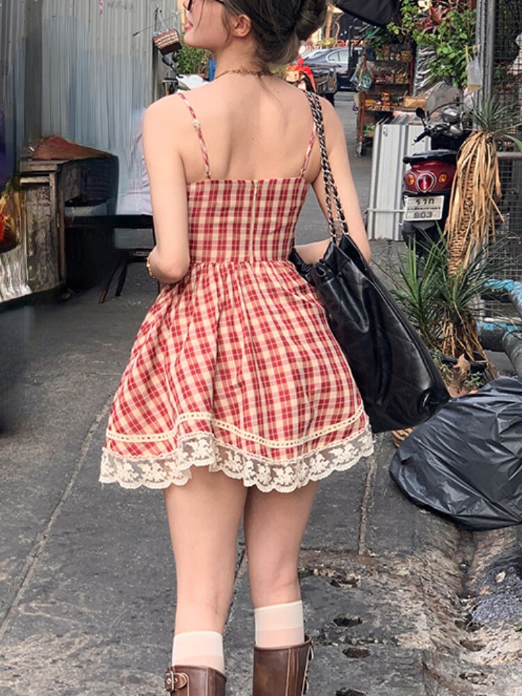 Minivestido a cuadros Homestyle Beauty