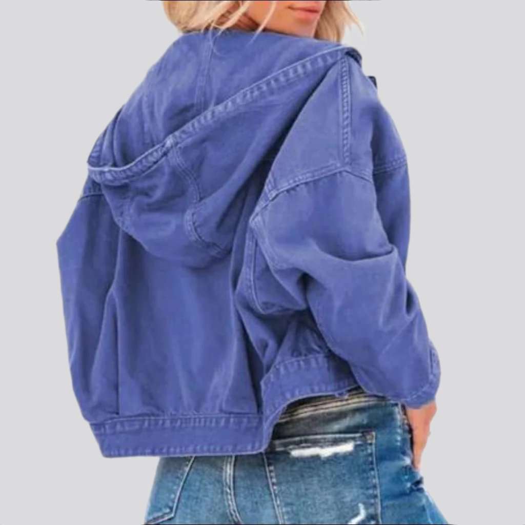 Short vintage jean jacket for ladies