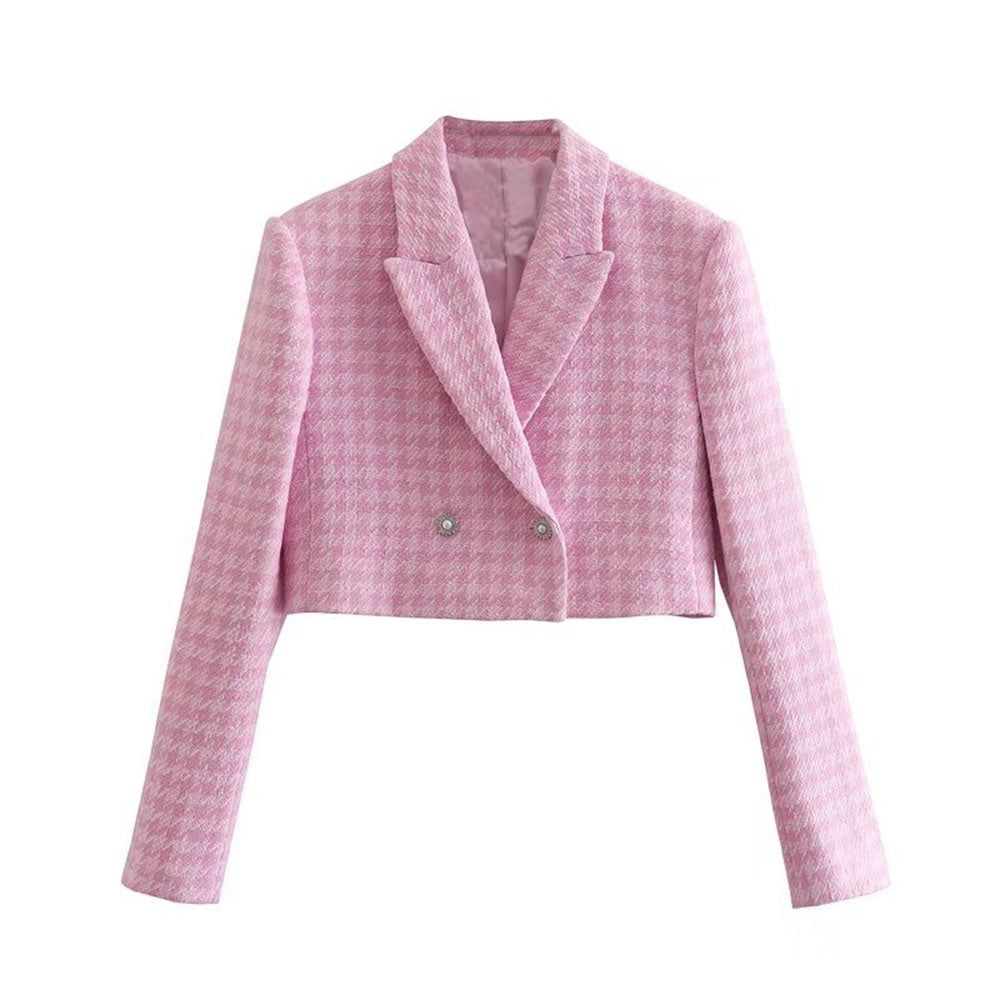 Paris Bound – Set aus kurzem Blazer mit zwei Knöpfen und Schlitzrock