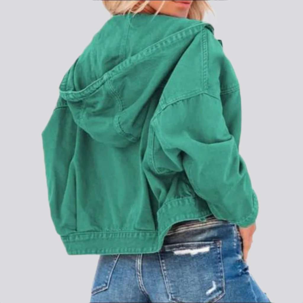 Short vintage jean jacket for ladies