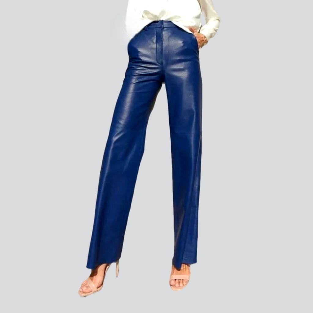 Weite Wachsjeanshose für Damen