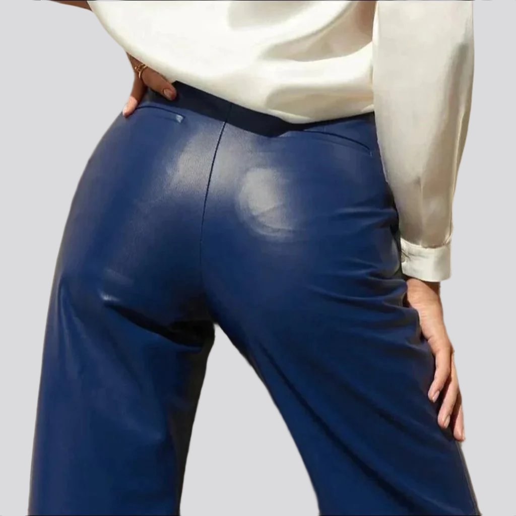 Weite Wachsjeanshose für Damen
