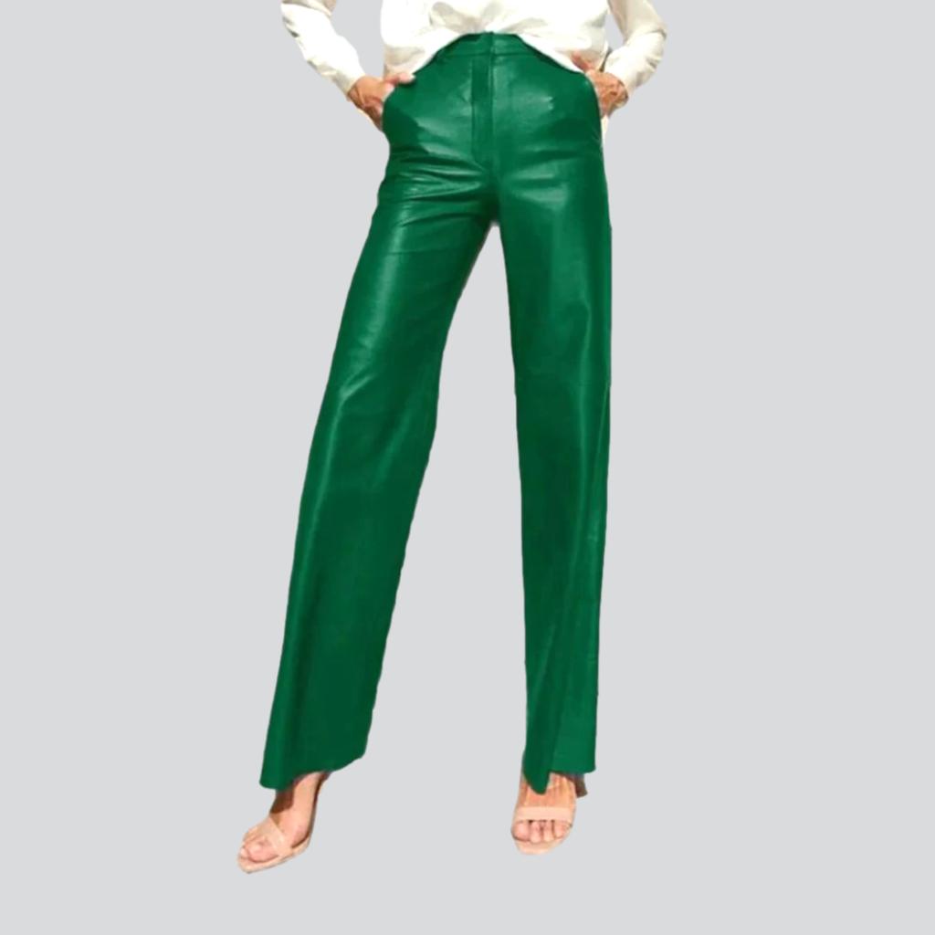 Weite Wachsjeanshose für Damen