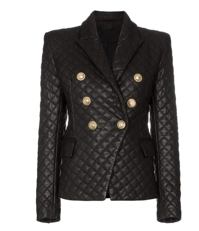 Arlene gesteppter Lederblazer