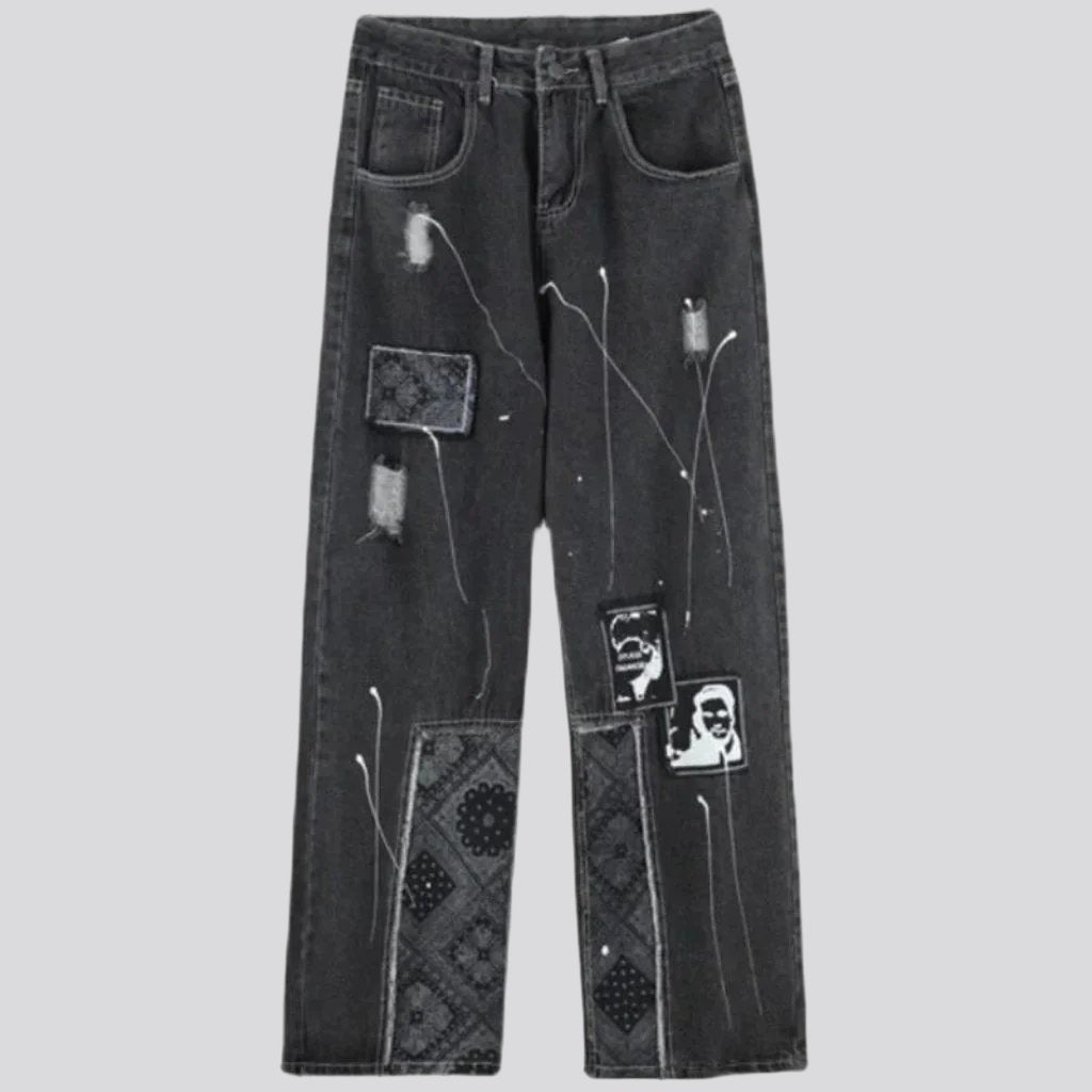Farbspritzer-Y2k-Jeans für Männer