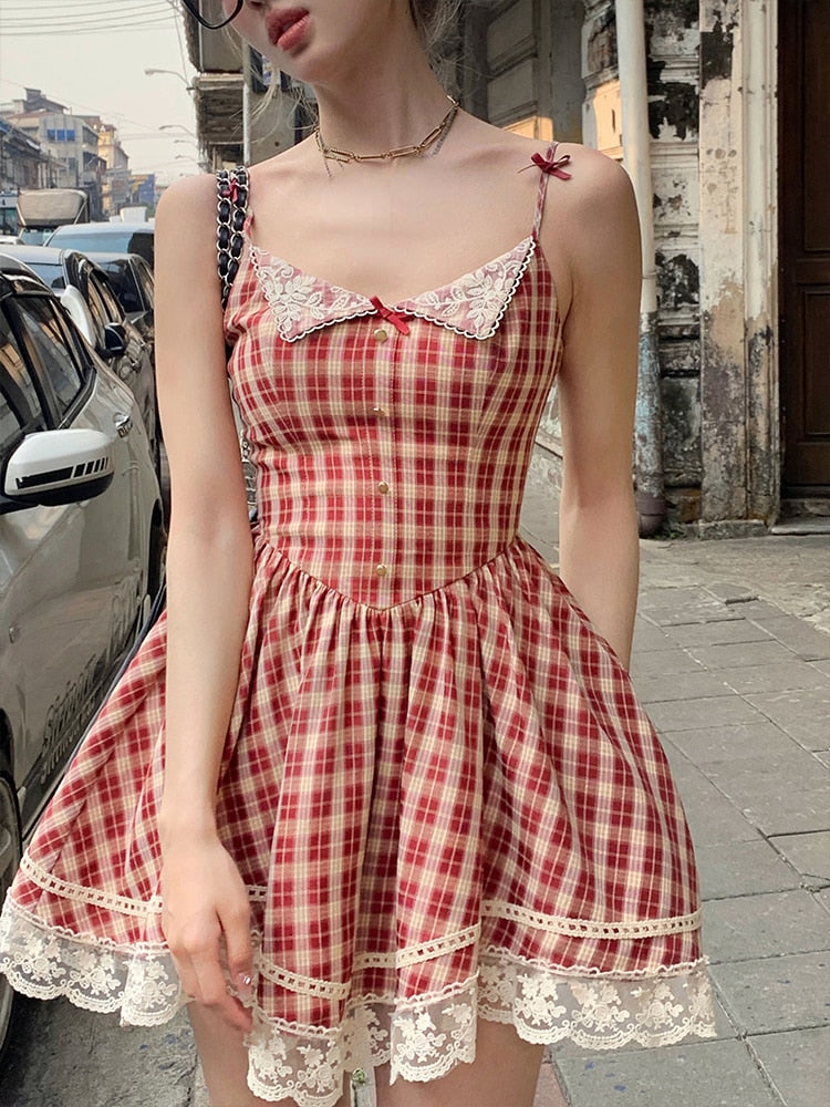 Minivestido a cuadros Homestyle Beauty