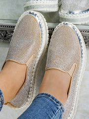 Zapatos sin cordones con plataforma y diamantes de imitación